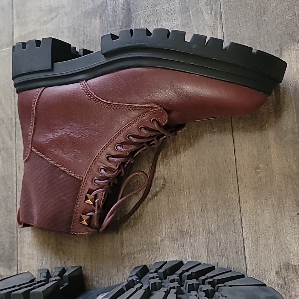 Aldo Leap leather combat ankle boots, EUC - Picture 6 of 12